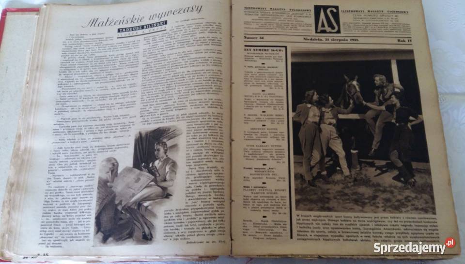 AS Ilustrowany magazyn tygodniowy rocznik 1938 Łódź sprzedam
