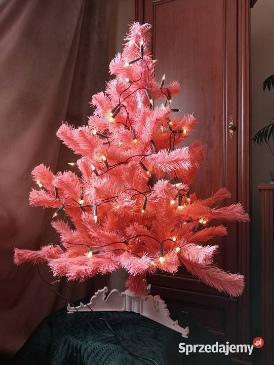 Choinka różowa z lampami wys100 różowy Jaworzno sprzedam