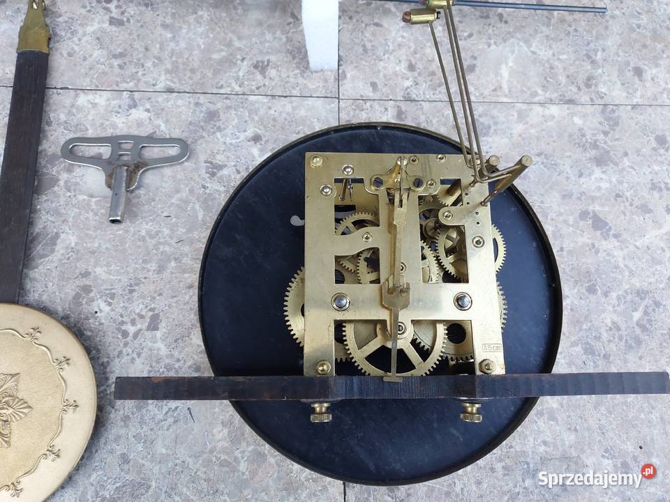 148 Zestaw mechanizm starego zegara ściennego Tczew