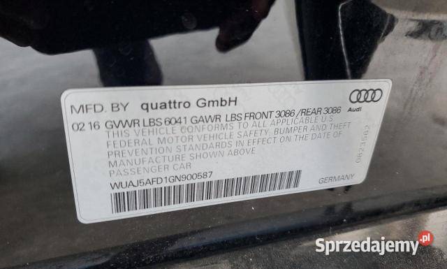 Audi S8 Plus 2016r 605 stan 199425km S8 Łódź