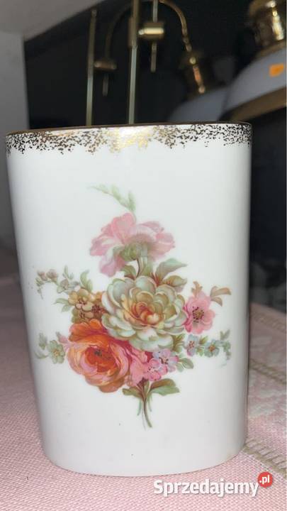 Wazon Scherzer Bavaria Germany Na białej Porcelana i szkło Gdańsk