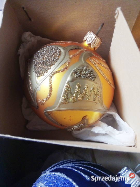 bombki szklane brokatowe vintage śląskie Częstochowa