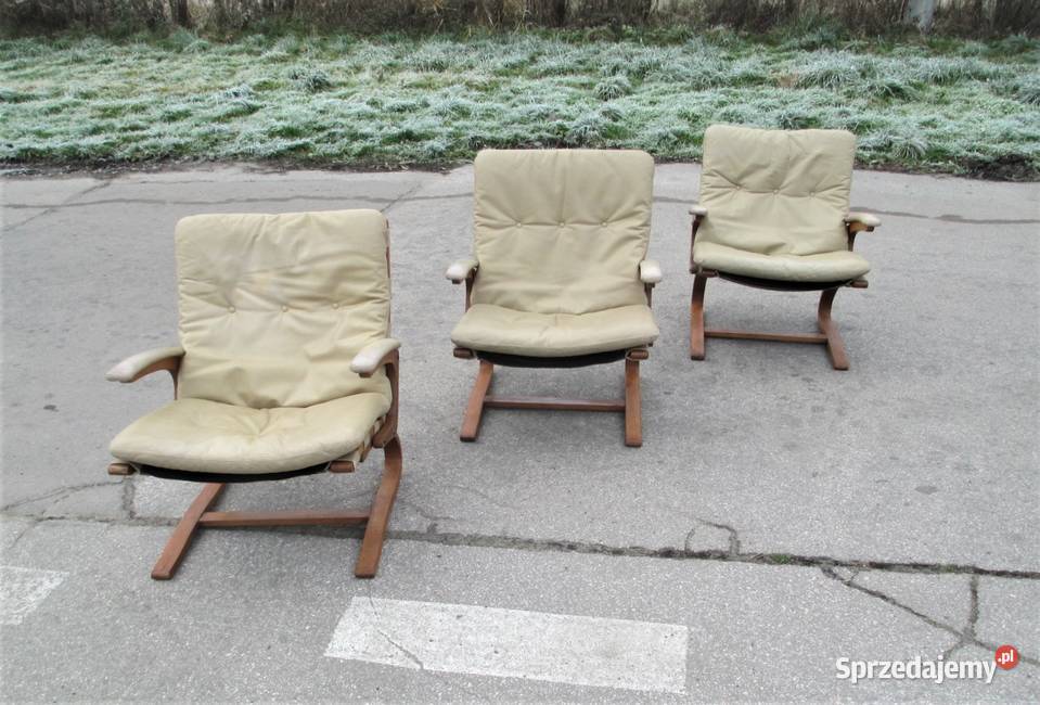 Komplet foteli Rybo Rykken Co Norwegia lata 70 Lublin sprzedam