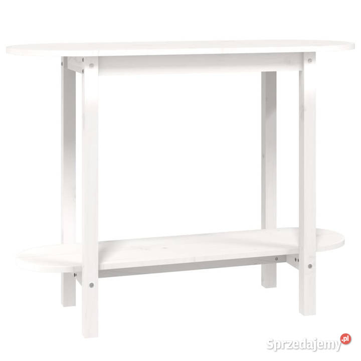 Stolik konsolowy biały 110x40x80 lite drewno Warszawa