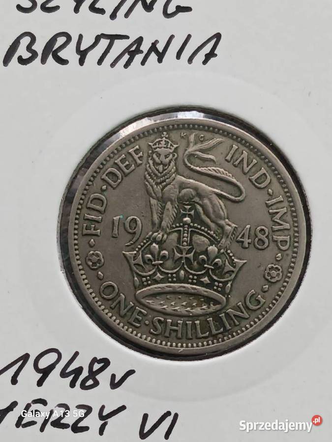 1 Szyling W Brytania 1948 r Jerzy VI Typ I Konin