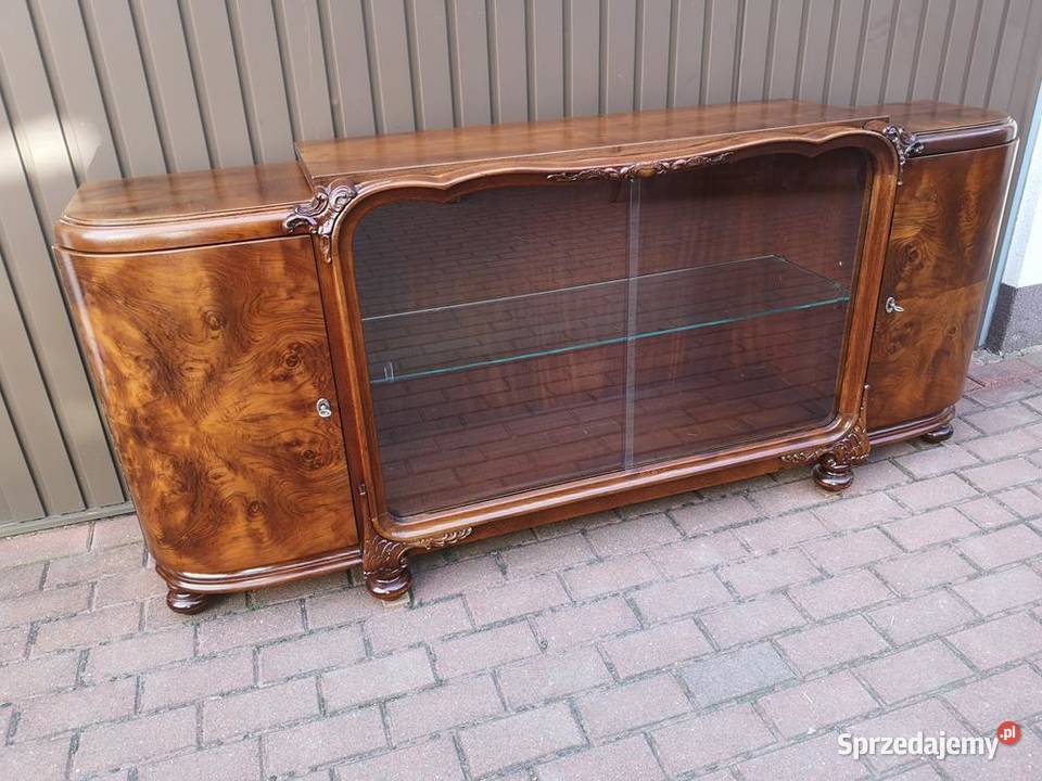 Komoda RTV ARTDECO Zjawiskowa Orzech Niska Stara Swarzędz