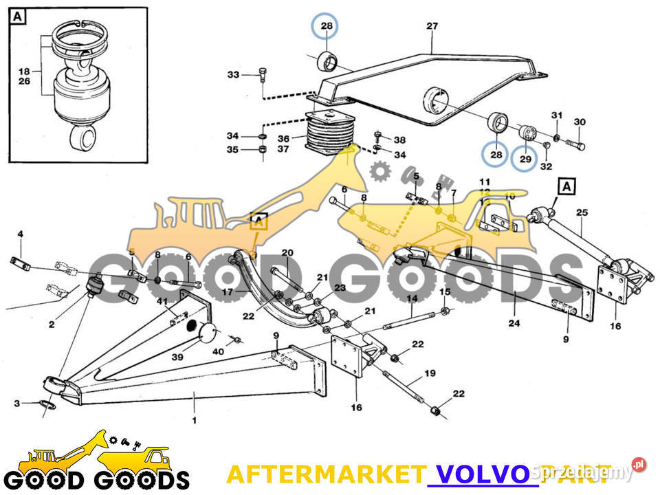 VOLVO STOŻEK TULEJA 4821619 11060207 11052112
