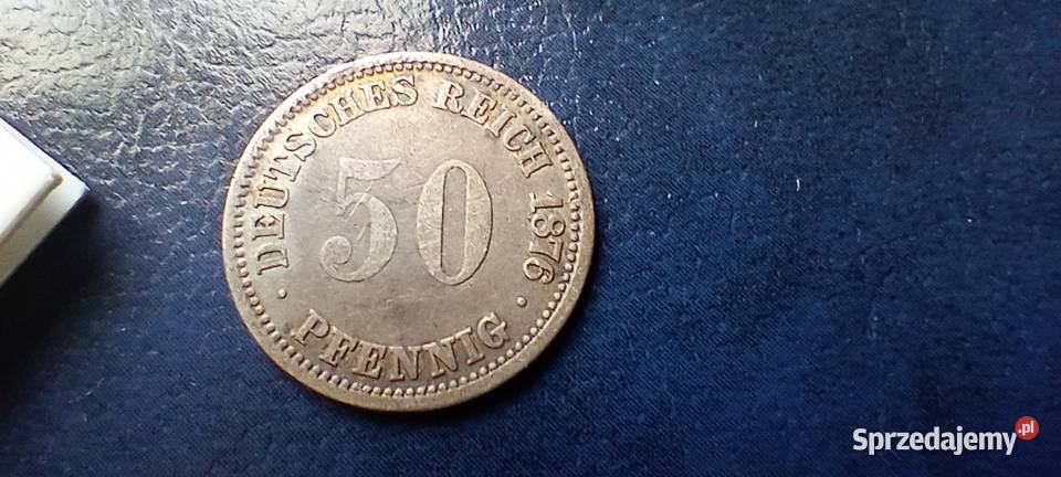 Stare monety 50 fenig 1876 A Niemcy srebro Lesko