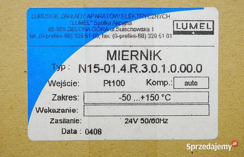 Miernik temperatury 50150 stC z czujnikiem LUMEL Gorlice