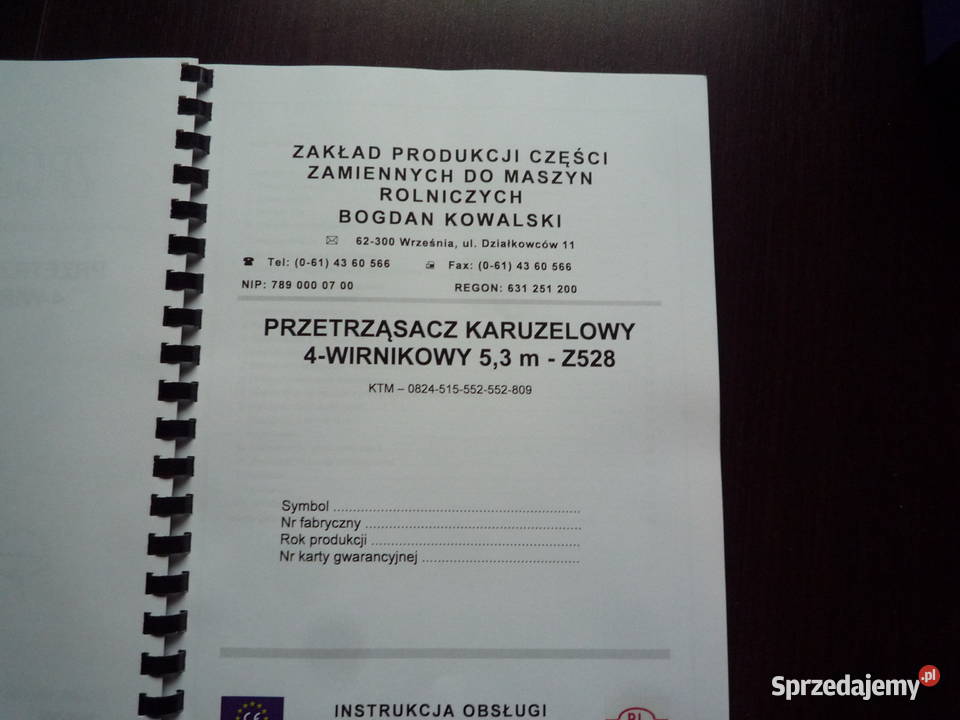 katalog części instrukcja napraw kowalski Rolnictwo sprzedam