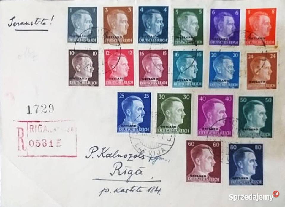 OSTLANDRYGA 1941okupacja niemieckakoperta Człuchów sprzedam