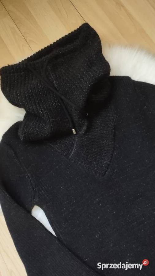 Sweter męski CeCe z wysokim golfem kolor czarny Olkusz