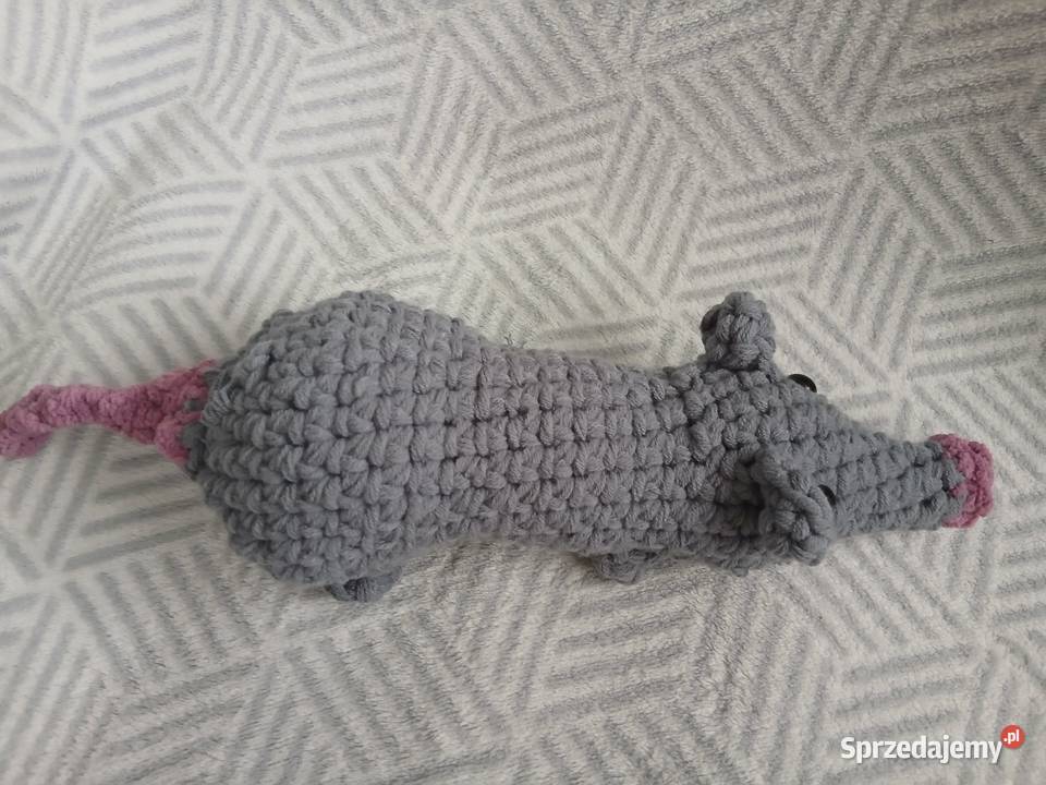 Pluszowy szczurek na szydełku mazowieckie