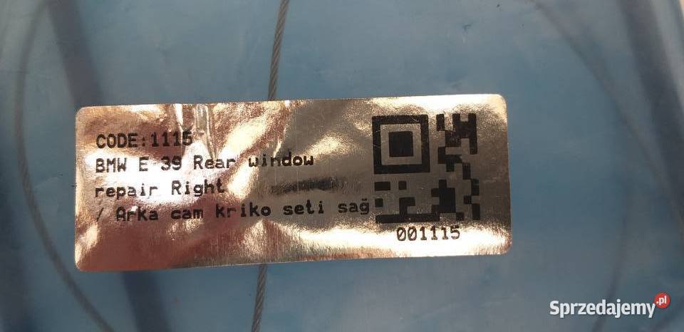 Zestaw naprawczy tylnej szyby BMW E39 linka Lubin