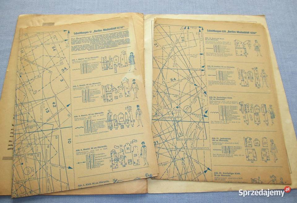 Berlins Modenblatt 121962 z wykrojami Vintage kujawsko-pomorskie Skępe