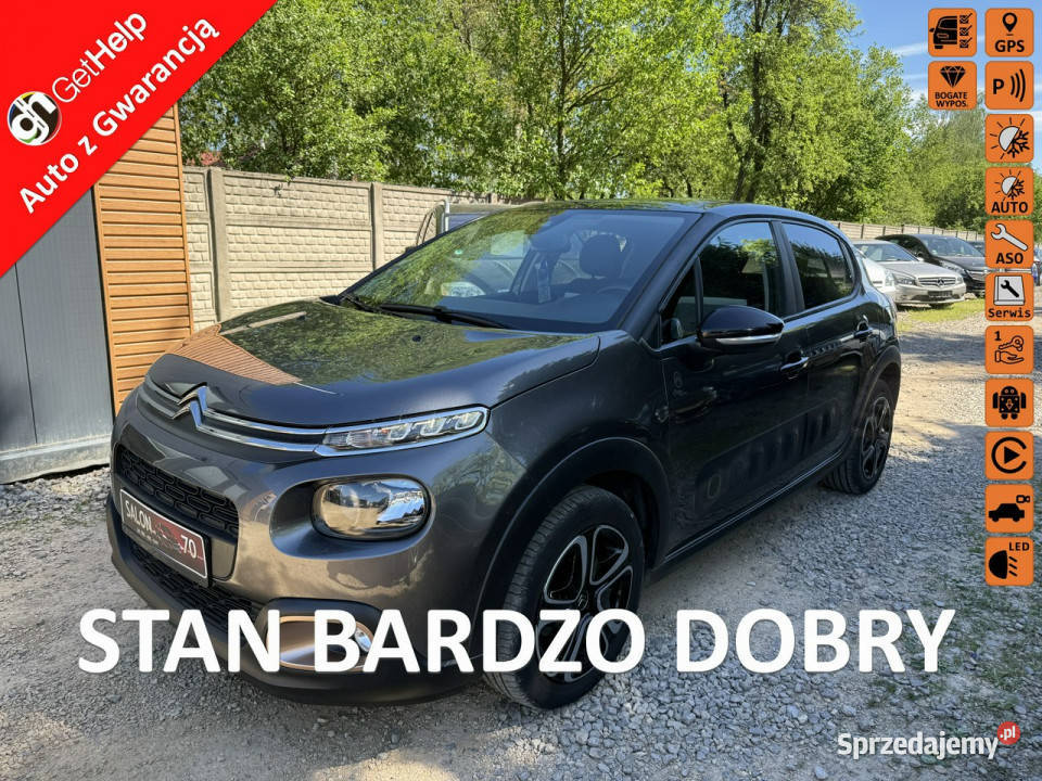 Citroen C3 12 Turbo 76 Tkm Navi Kamera światła LED C3 śląskie