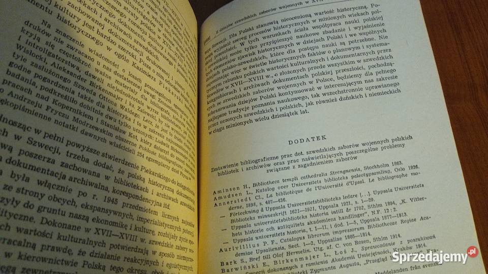 Z dziejów szwedzkich zaborów bibliotek i historia, archeologia