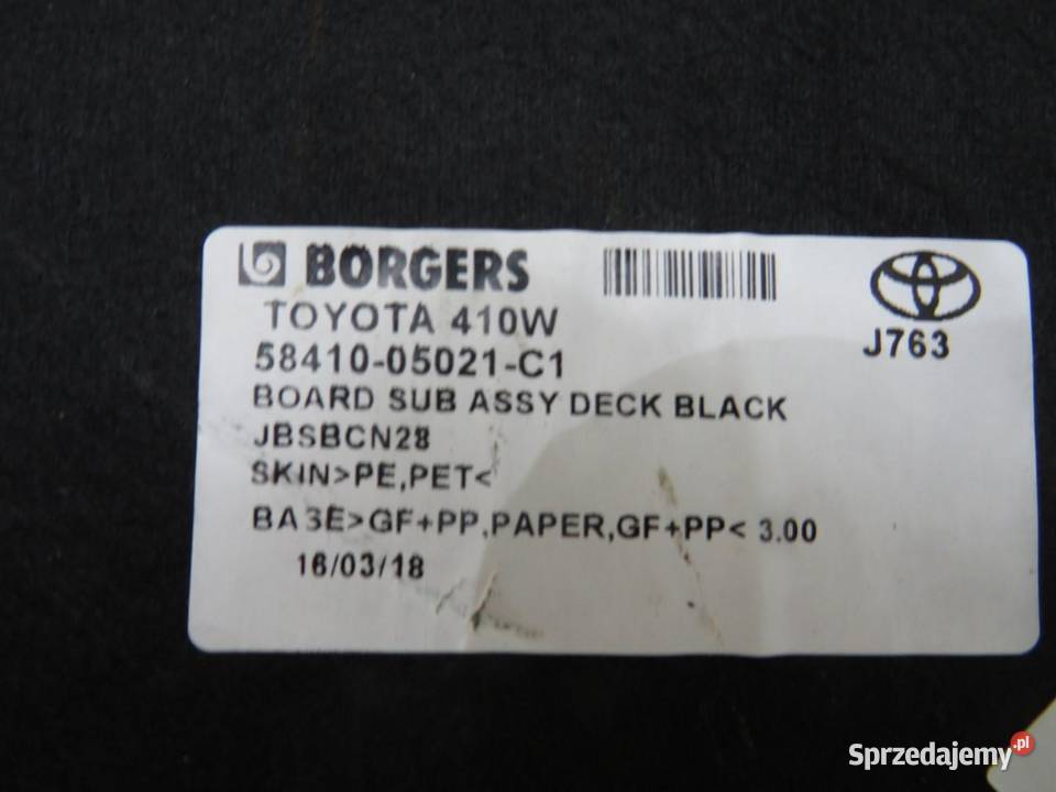 WKŁAD BAGAŻNIKA AVENSIS T27 T29 KOMBI 5841005021