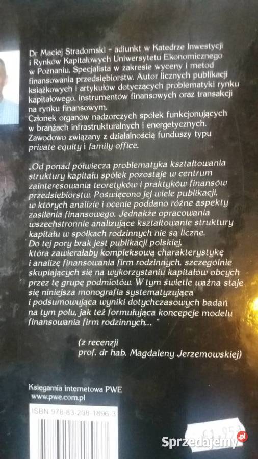 Stradomski książki Finansowanie obce firm Antykwariat Warszawa sprzedam