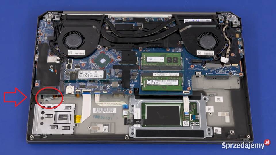HP ZBook 15 G6 fingerprint reader board bracket wielkopolskie Poznań
