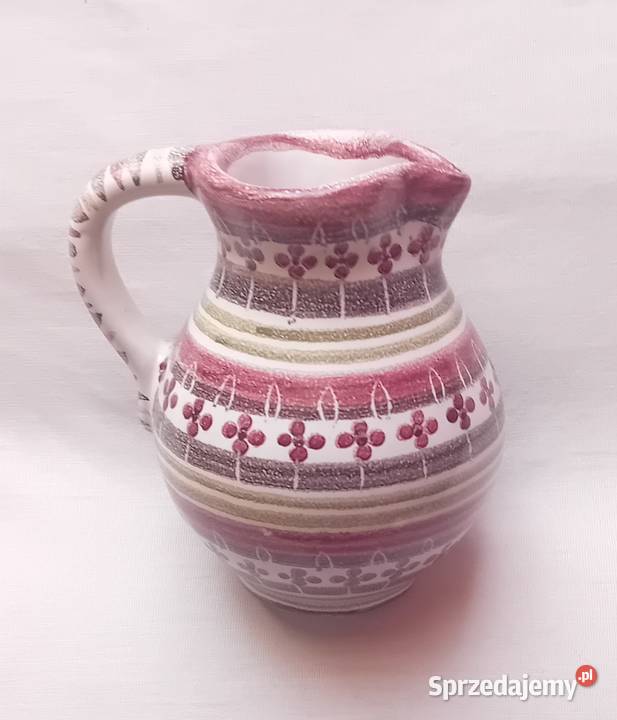 Ręcznie malowany ceramiczny dzbanek Ulmer Porcelana i szkło Koźminek