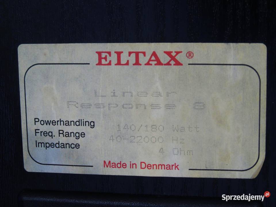 Duńskie kolumny Eltax Linear Response 8 Vifa Jasło