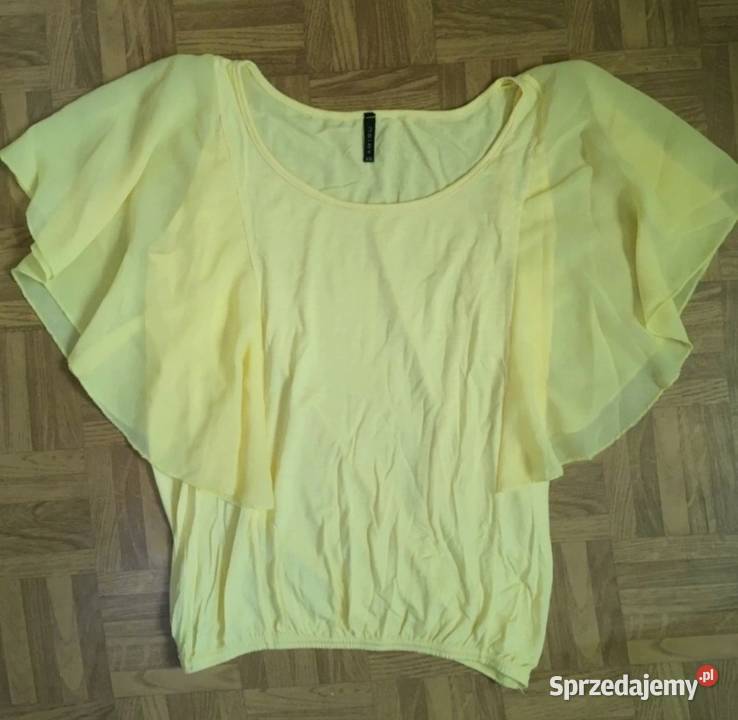 Nowa Bluzka z ozdobymi rekawkami Bluzeczka Moda i Styl Leszno sprzedam