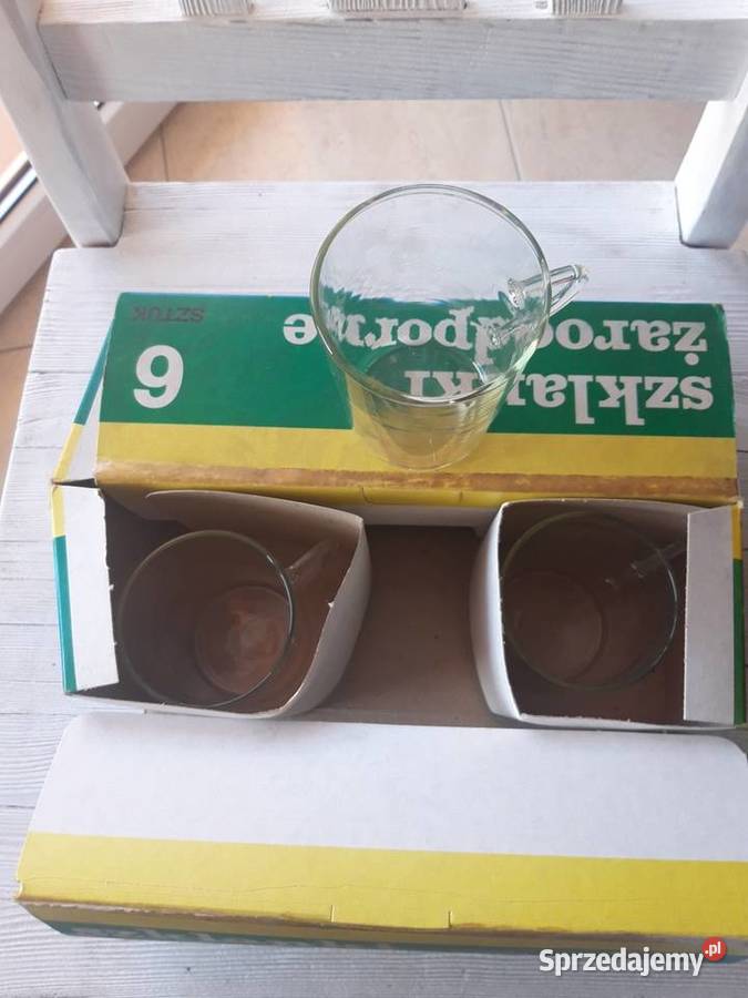 Szklanki żaroodporne Huta Szkła Paplińskiego śląskie Bielsko-Biała