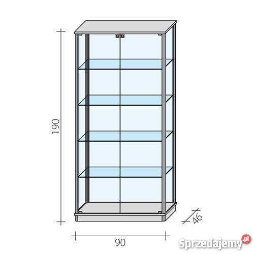 Gablota szklana VA1 witryna lada regał Kielce