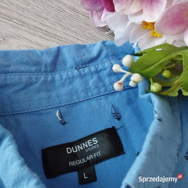 Koszula męska L Dunnes Stores niebieska w łódki Bogatynia
