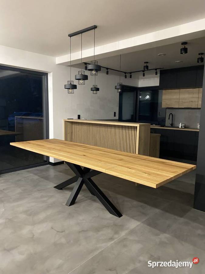 Stół dębowy drewniany 300 rozkładany pająk Konstancin-Jeziorna