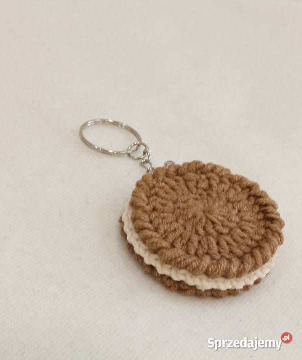 Ciasteczko Oreo wykonane na szydełku brelok łódzkie