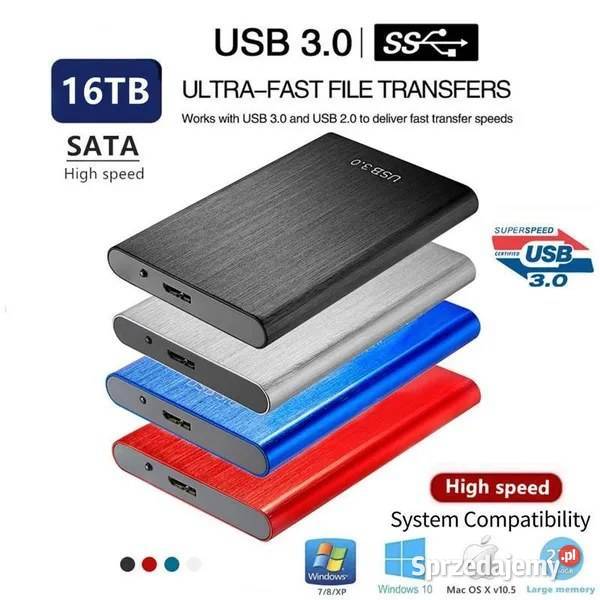 Dysk Zewnetrzny 16 TB USB 20 30 Kurier Tęgobórz