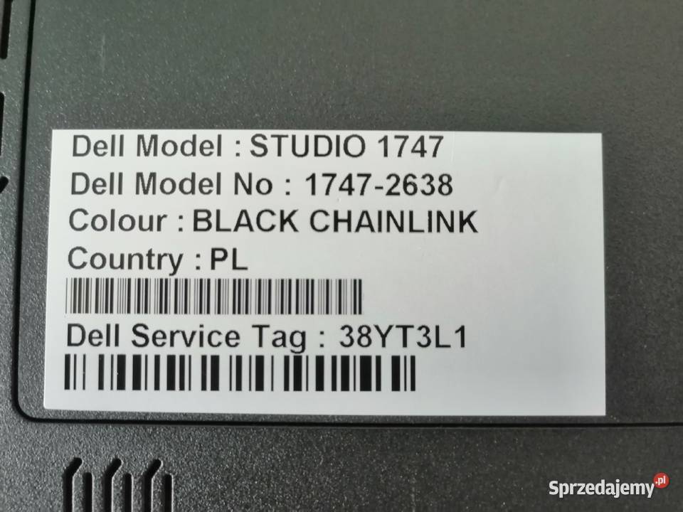 LAPTOP DELL STUDIO 1747 173 CALA EKRAN Warszawa