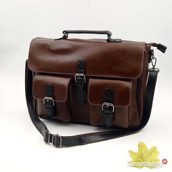 Teczka torba biznesowa skórzana na ramie A Torby i torebki Zawiercie