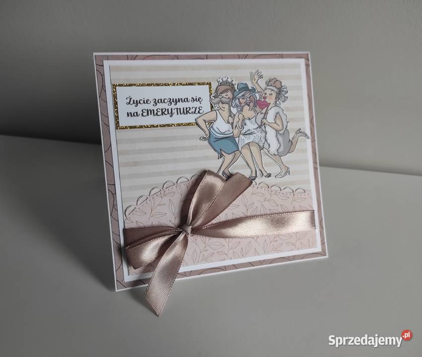 Kartka ręcznie robiona z okazji odejścia na łódzkie Łódź