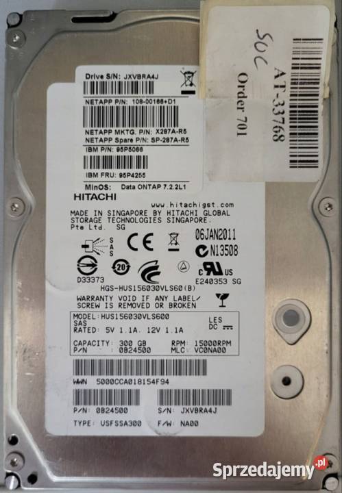 Dysk twardy Hitachi UltraStar 15K600 Warszawa