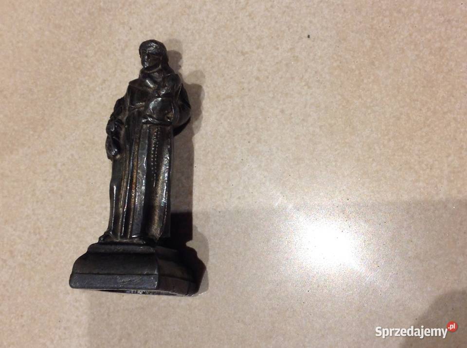Stara Piękna Figurka św Antoni Cynowa Metalowa Nowa Sól