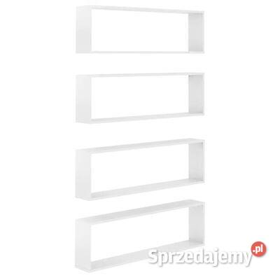 vidaXL Półki ścienne kostki 4 białe 100x15x30 mazowieckie Warszawa