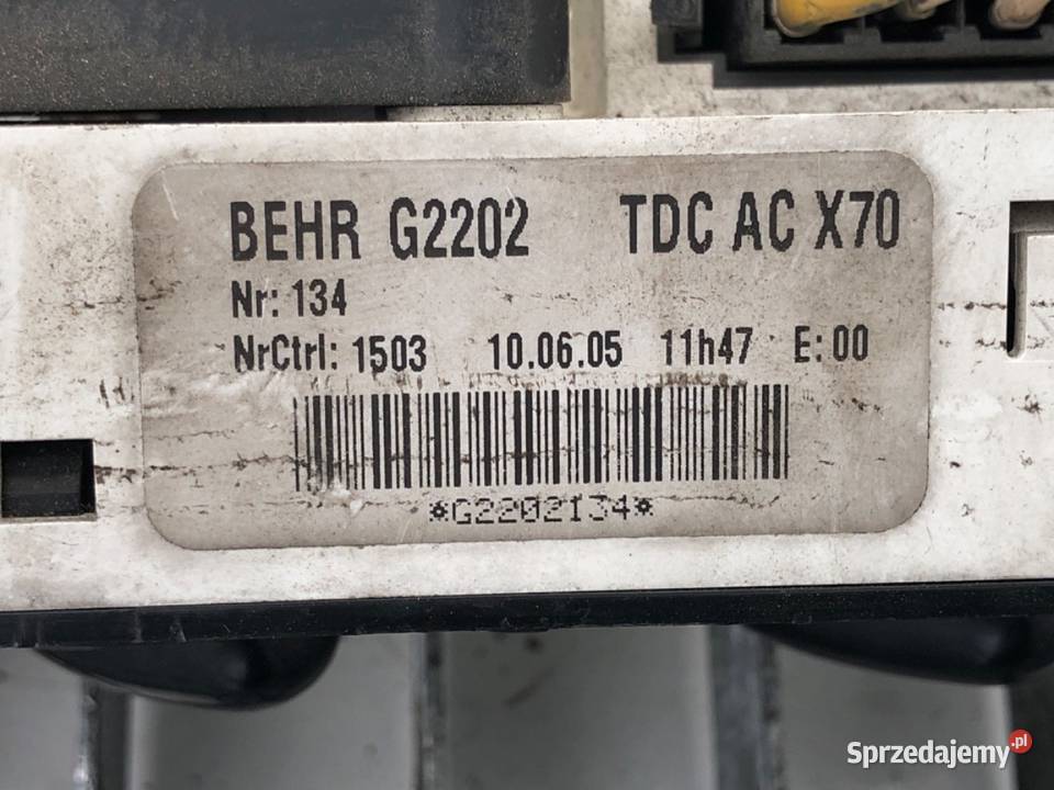 PANEL STEROWANIA NAWIEWU OPEL MOVANO A BEHR Bus osobowe