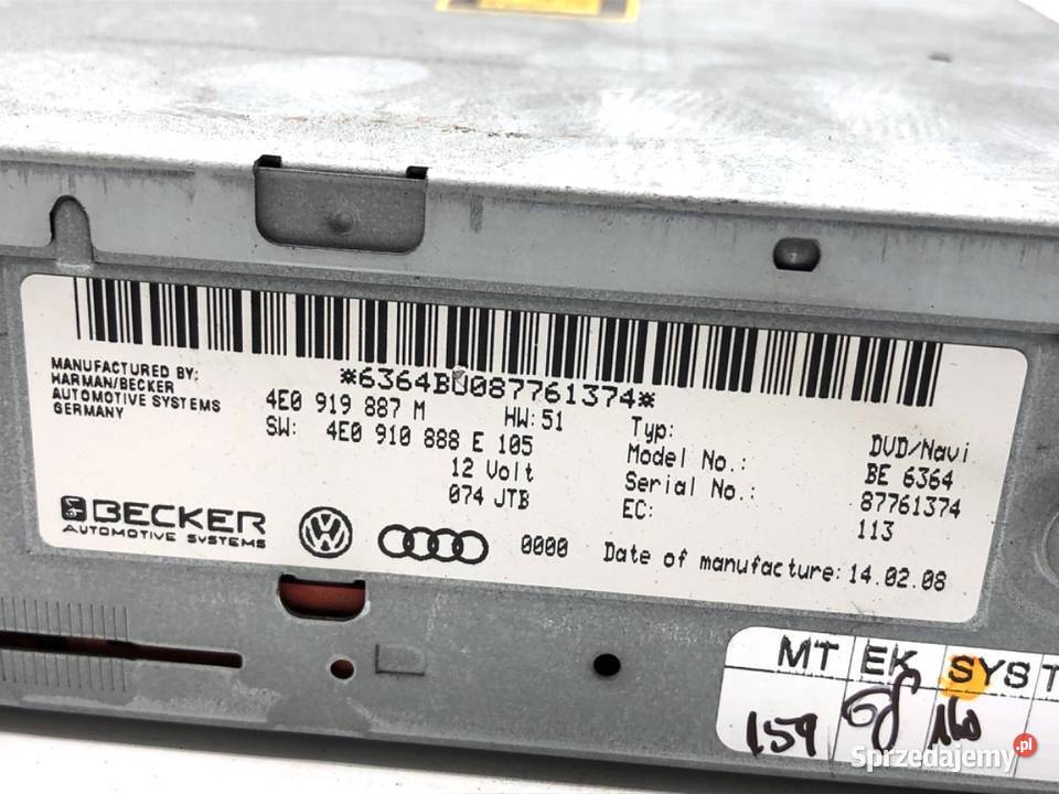 CZYTNIK NAWIGACJI AUDI A6 C6 4E0919887M 0411 podkarpackie
