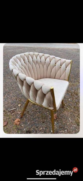 Krzesło plecione bezowe hit Pęcice Małe