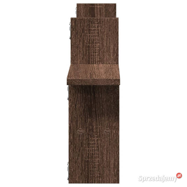Półki ścienne 2 brązowy dąb 38x12x38 WM853251 Półki Warszawa sprzedam