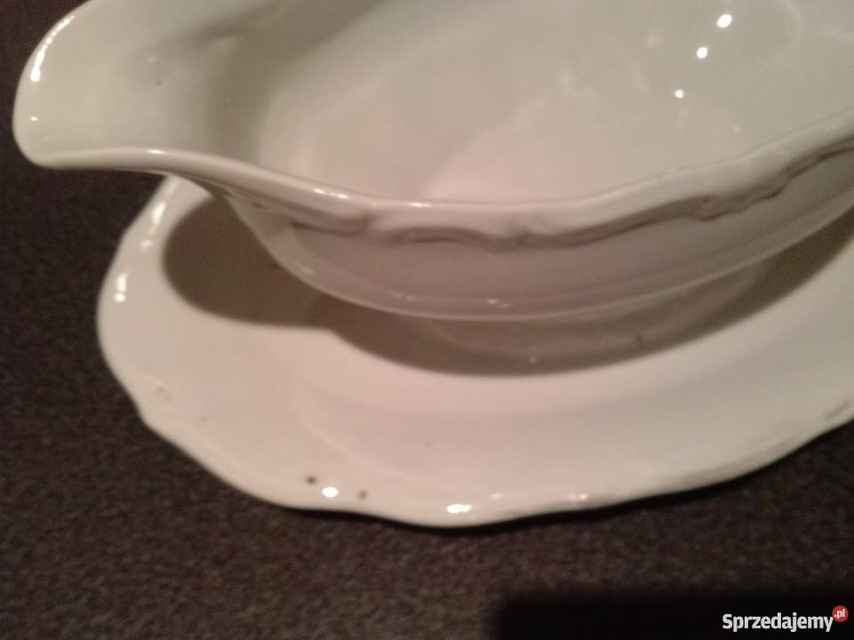 Biała porcelanowa sosjerka przepiękna naczynie Gdańsk