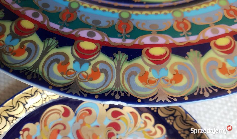 Rosenthal patera Bjorn Wiinblad zestaw 8 Porcelana i szkło Warszawa