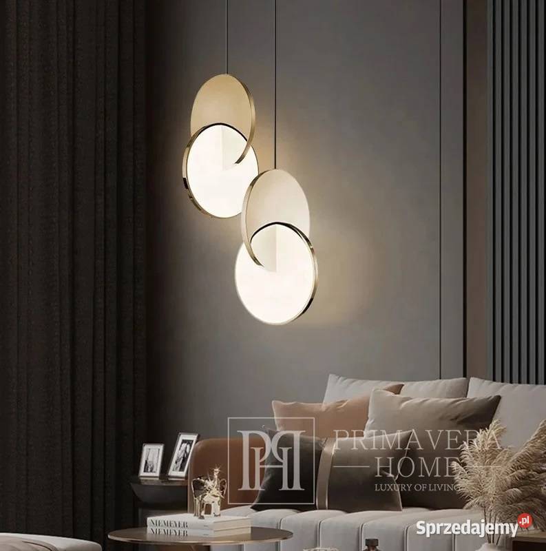 Żyrandol nowoczesny PLANET lampa wisząca złota Warszawa
