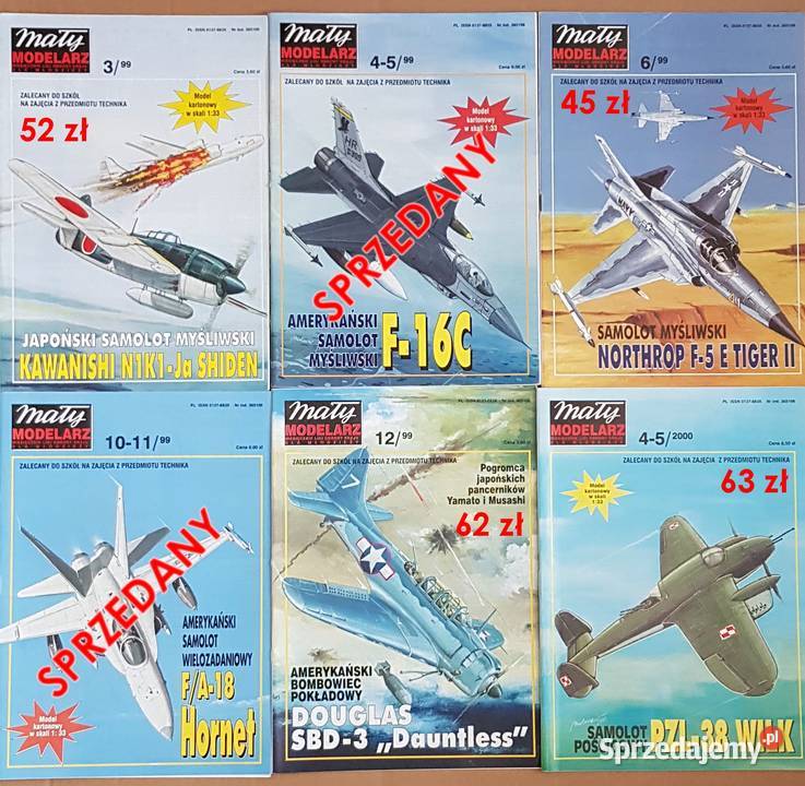 Pakiet 11 wybranych numerów Małego Modelarza z Kraków