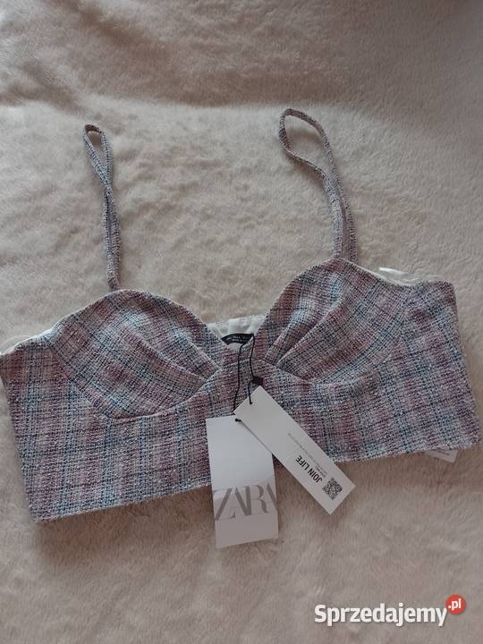 40L Zara Top z mieniącą nitką bluzka z Madrytu Kraków