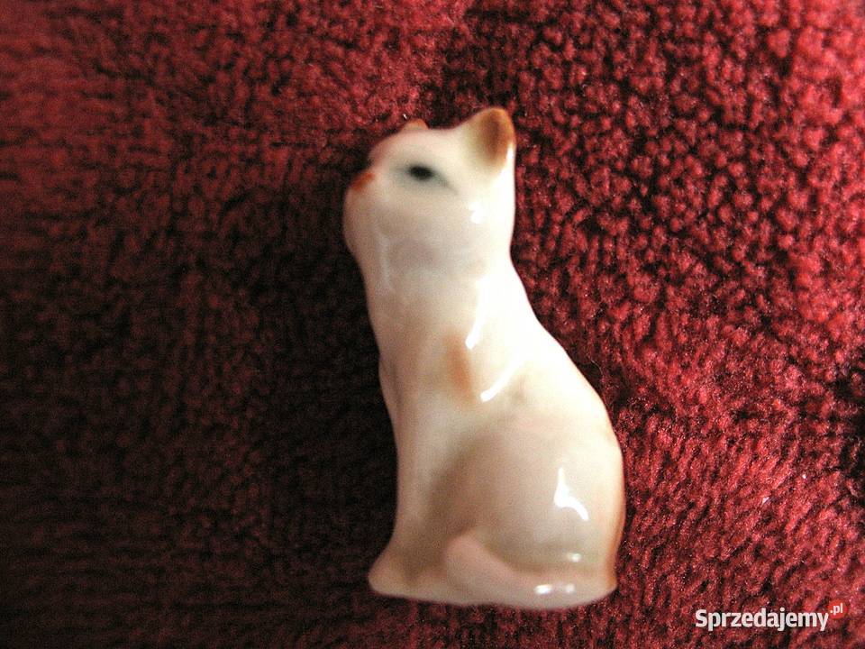 Kot miniatura figurka porcelana 3 x 15 x 15 mazowieckie