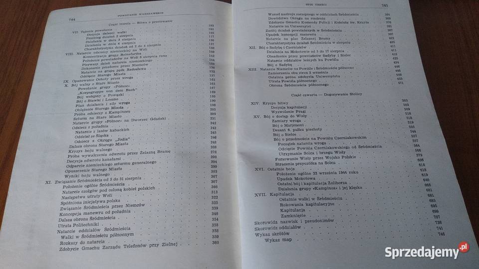 Powstanie Warszawskie 1944 zarys działań natury twarda Książki naukowe i popularnonaukowe Gdańsk sprzedam